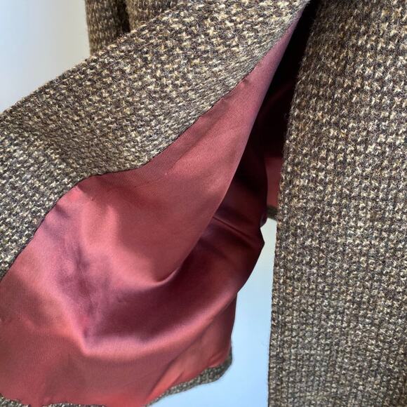 Vintage 70's/80’s Geoffrey Beene for Gallant Tweed Peacoat US 12 - Picture 5 of 11